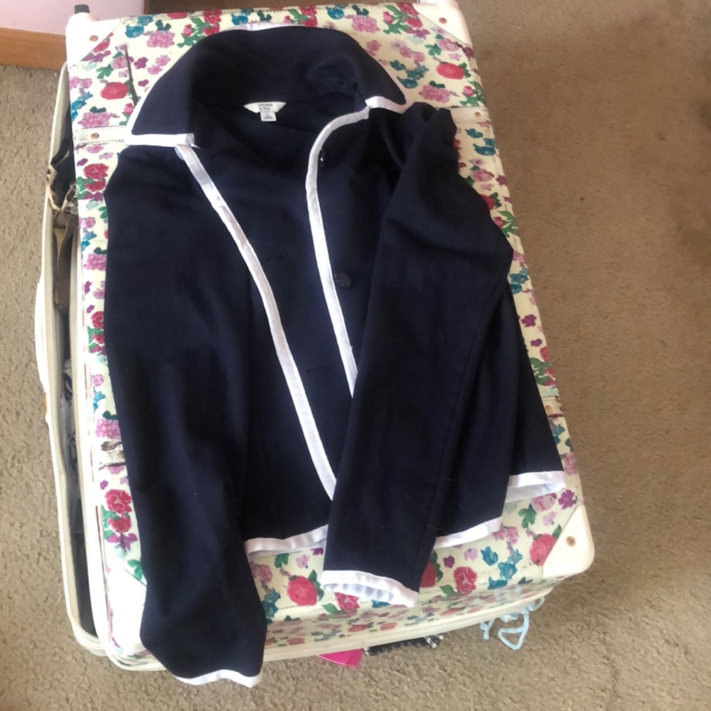 Cute dark blue and white work jacket